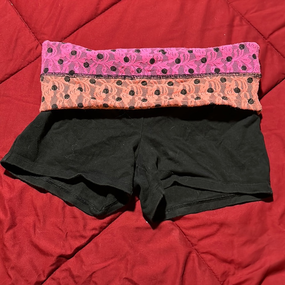 Pink yoga shorts XS